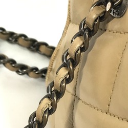 Chanel CC Mark Bag Chain Shoulder Bag Beige x Black