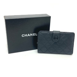 Chanel CC Mark short wallet fashion accessory Folded wallet Black