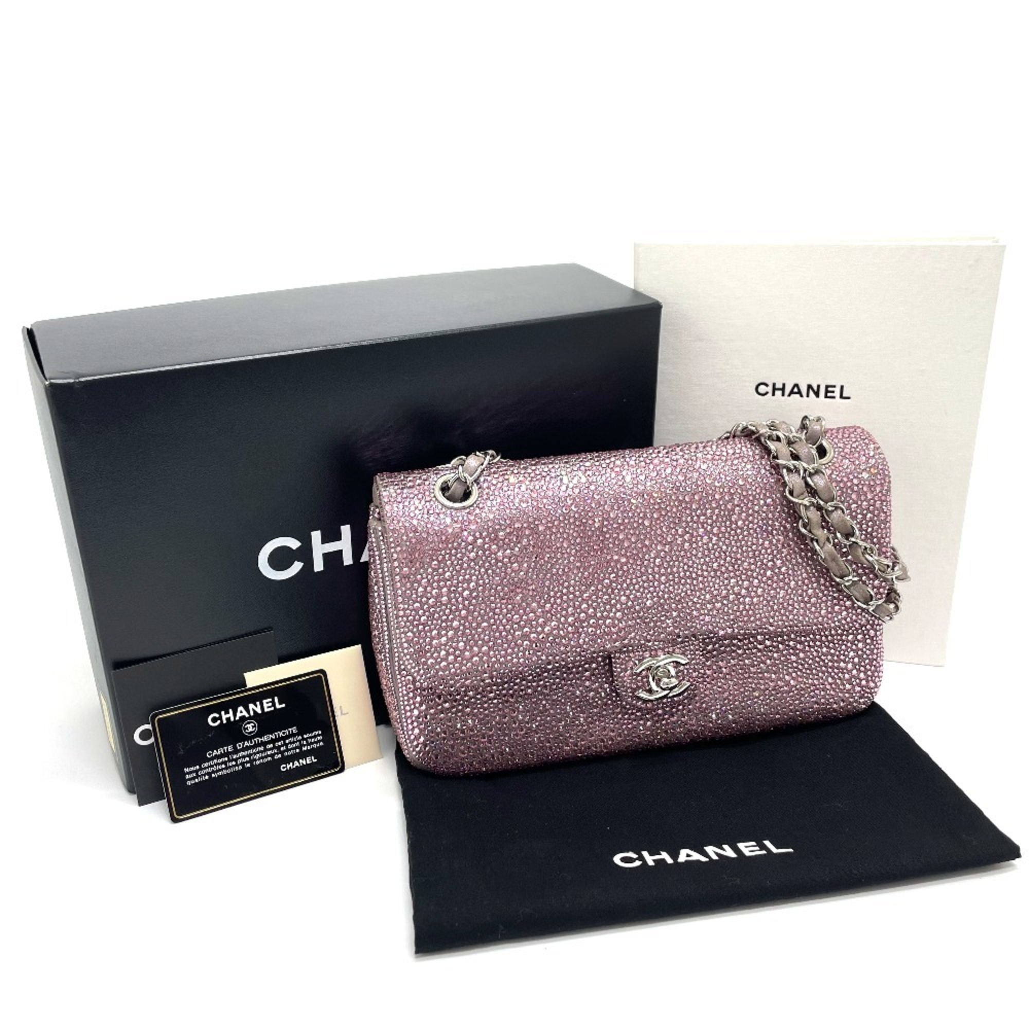 Chanel Limited to Las Vegas Bellagio store Bag Double Chain Shoulder Bag pink GoldHardware