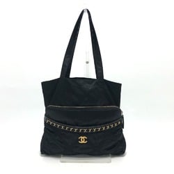 Chanel Matelasse Grosgrain bag small Tote Bag Black GoldHardware