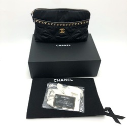 Chanel Matelasse Grosgrain bag small Tote Bag Black GoldHardware