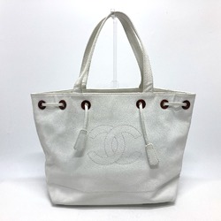 Chanel CC Mark Bag Hand Bag Semi-Shoulder Bag Tote Bag White