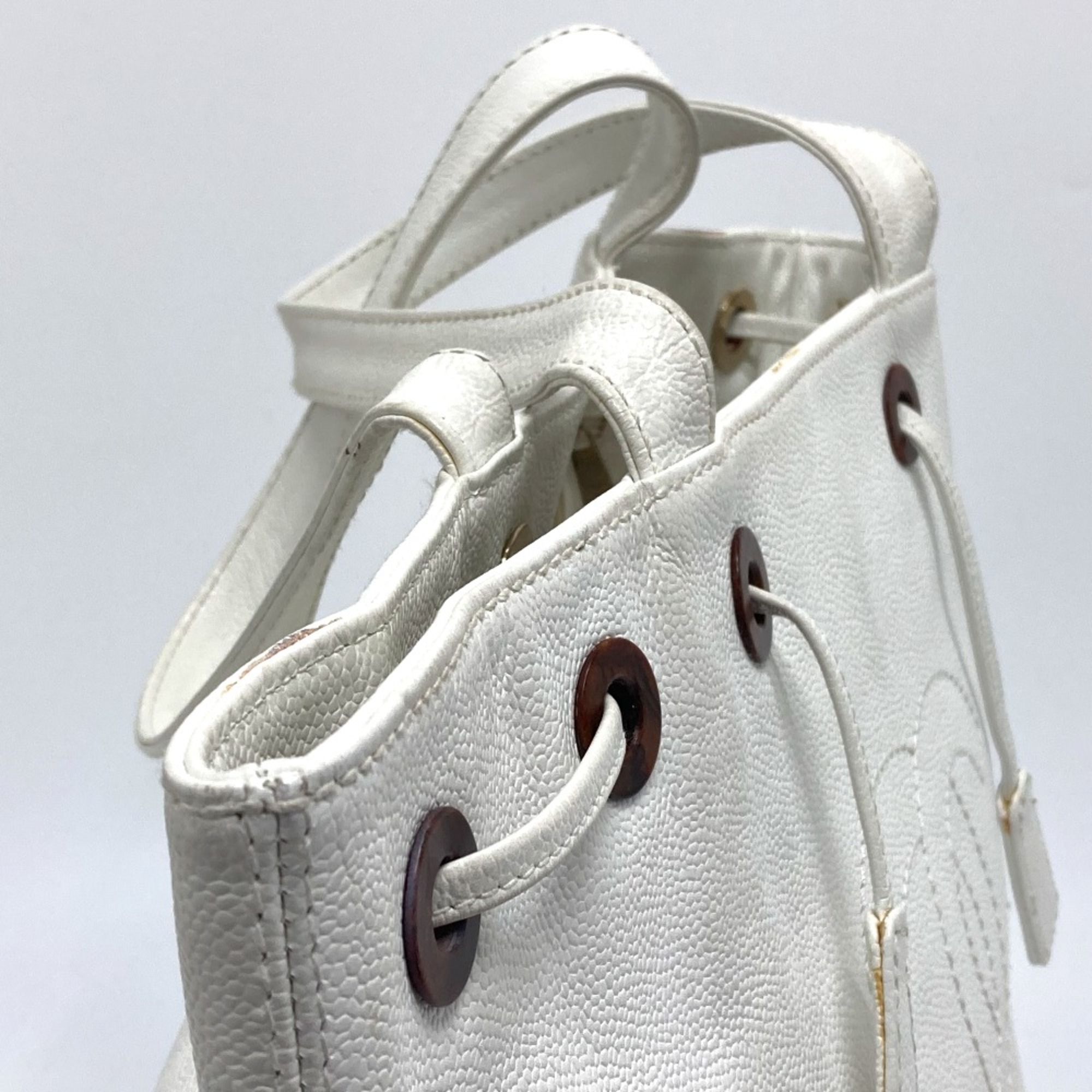 Chanel CC Mark Bag Hand Bag Semi-Shoulder Bag Tote Bag White