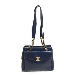 Chanel CC Mark Bag Chain Tote Bag shawl Shoulder Bag Navy GoldHardware