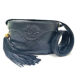 Chanel CC Mark bag vanity fringe Shoulder Bag Navy GoldHardware