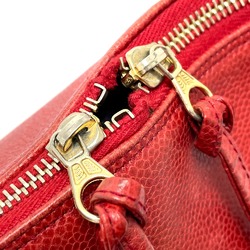 Chanel CC Mark Bag Tote Bag Shoulder Bag Red GoldHardware