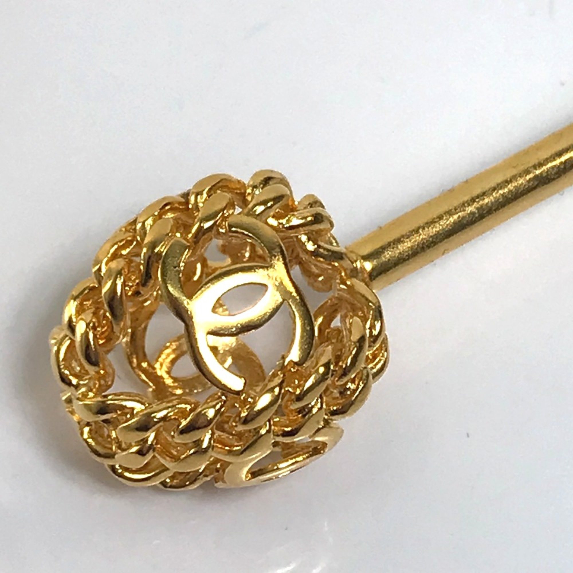 Chanel 98A Vintage hairpin hairpin Gold