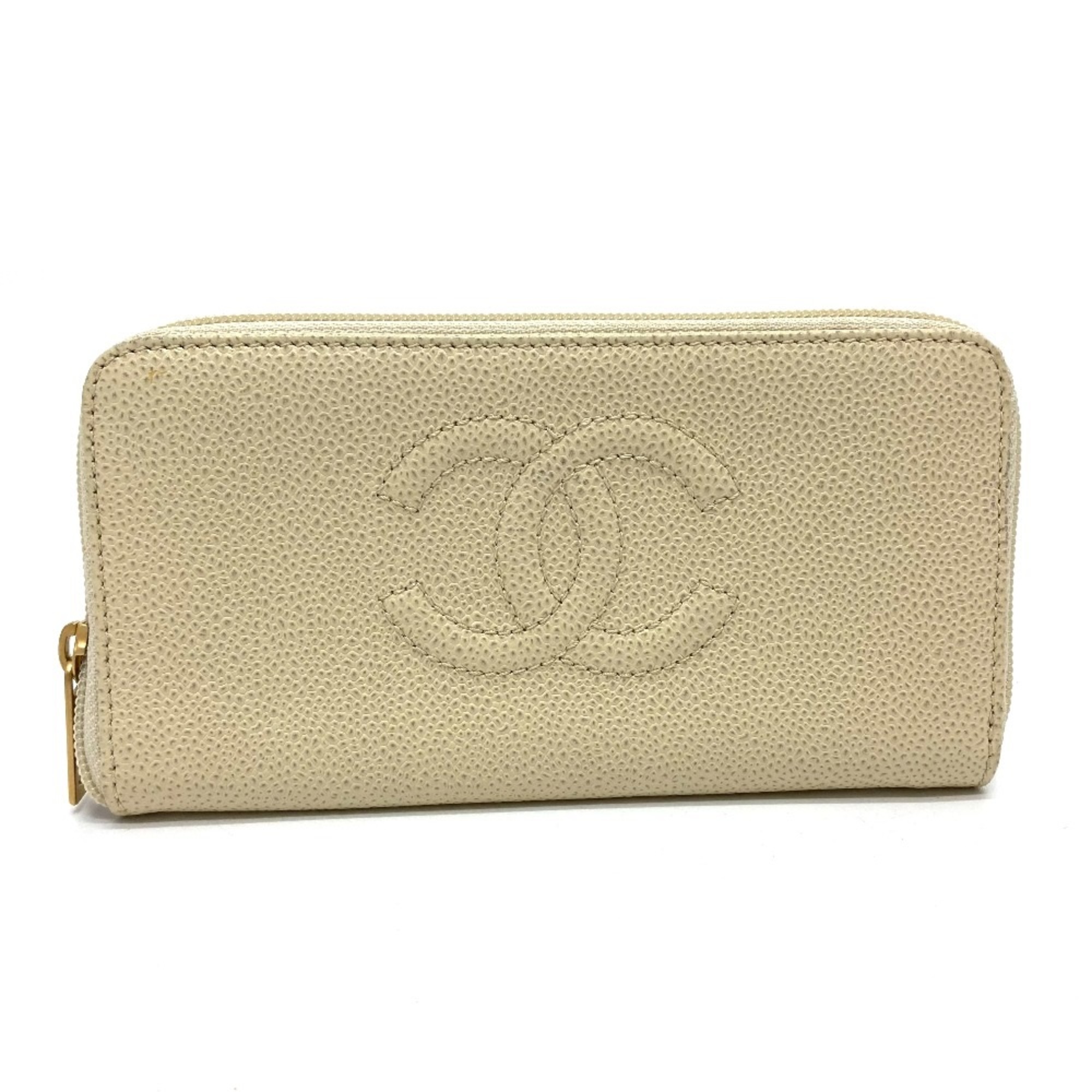 Chanel A13228 CC Mark Long wallet Long Wallet BeigeBased