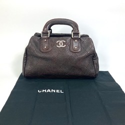 Chanel CC Mark Bag Mini Duffle Bag Hand Bag Brown SilverHardware