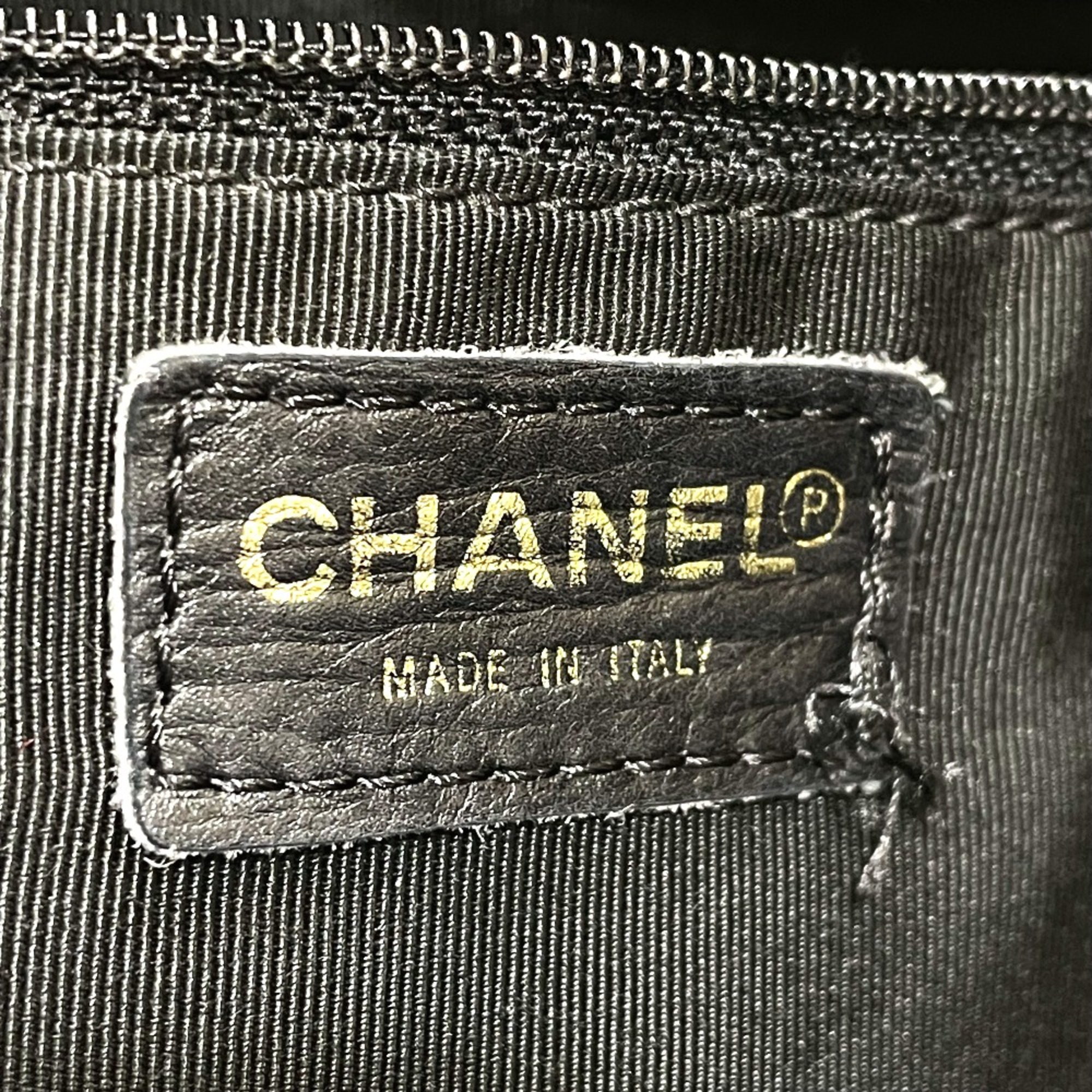 Chanel A17809 CC Mark Bag Semi Shoulder Bag Tote Bag Black