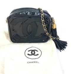 Chanel CC Mark Bag Fringe Chain Crossbody Shoulder Bag Black