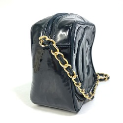 Chanel CC Mark Bag Fringe Chain Crossbody Shoulder Bag Black