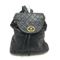 Chanel Matelasse backpack flap Backpack Black GoldHardware