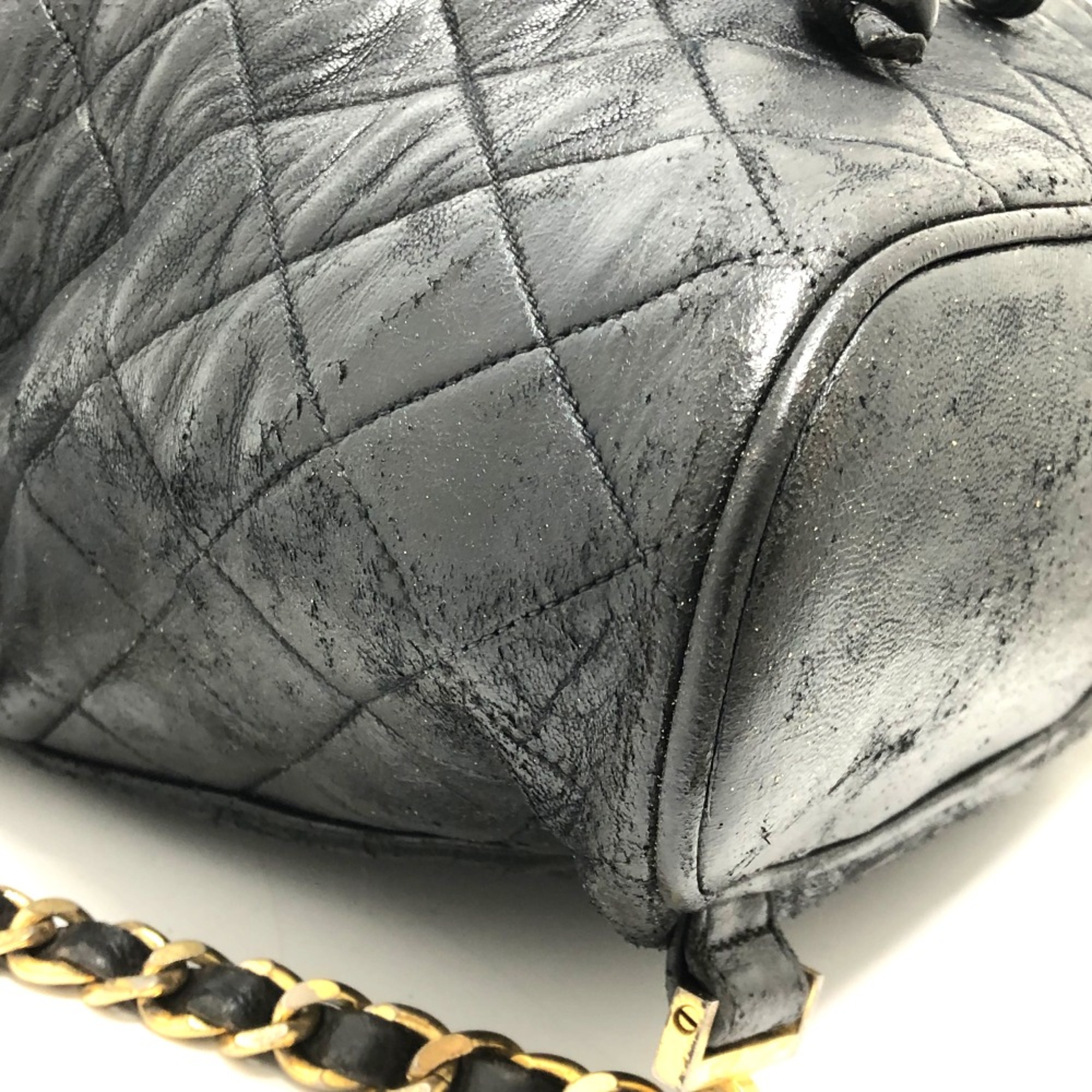 Chanel Matelasse backpack flap Backpack Black GoldHardware