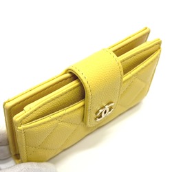 Chanel AP1991 CC Mark Card Case coin purse yellow