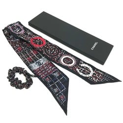 Chanel CC Mark CC 2-piece set ribbon 22K/hair accessories Shush Black