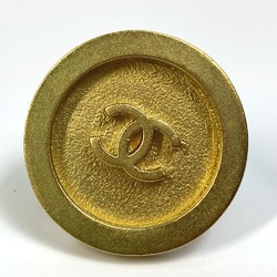 Chanel CC Mark Circle Round Earrings Gold