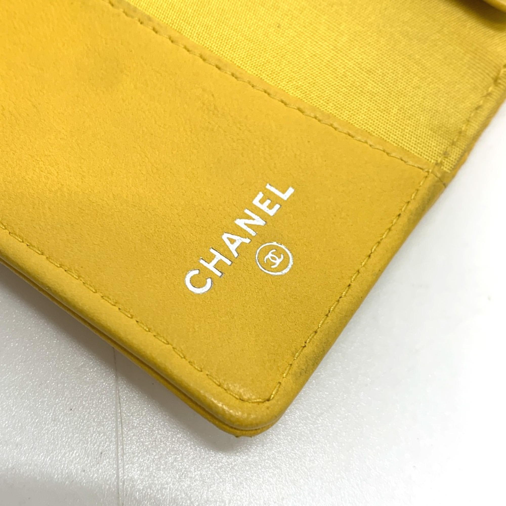 Chanel CC Mark 4 stations with key ring Key Case yellow