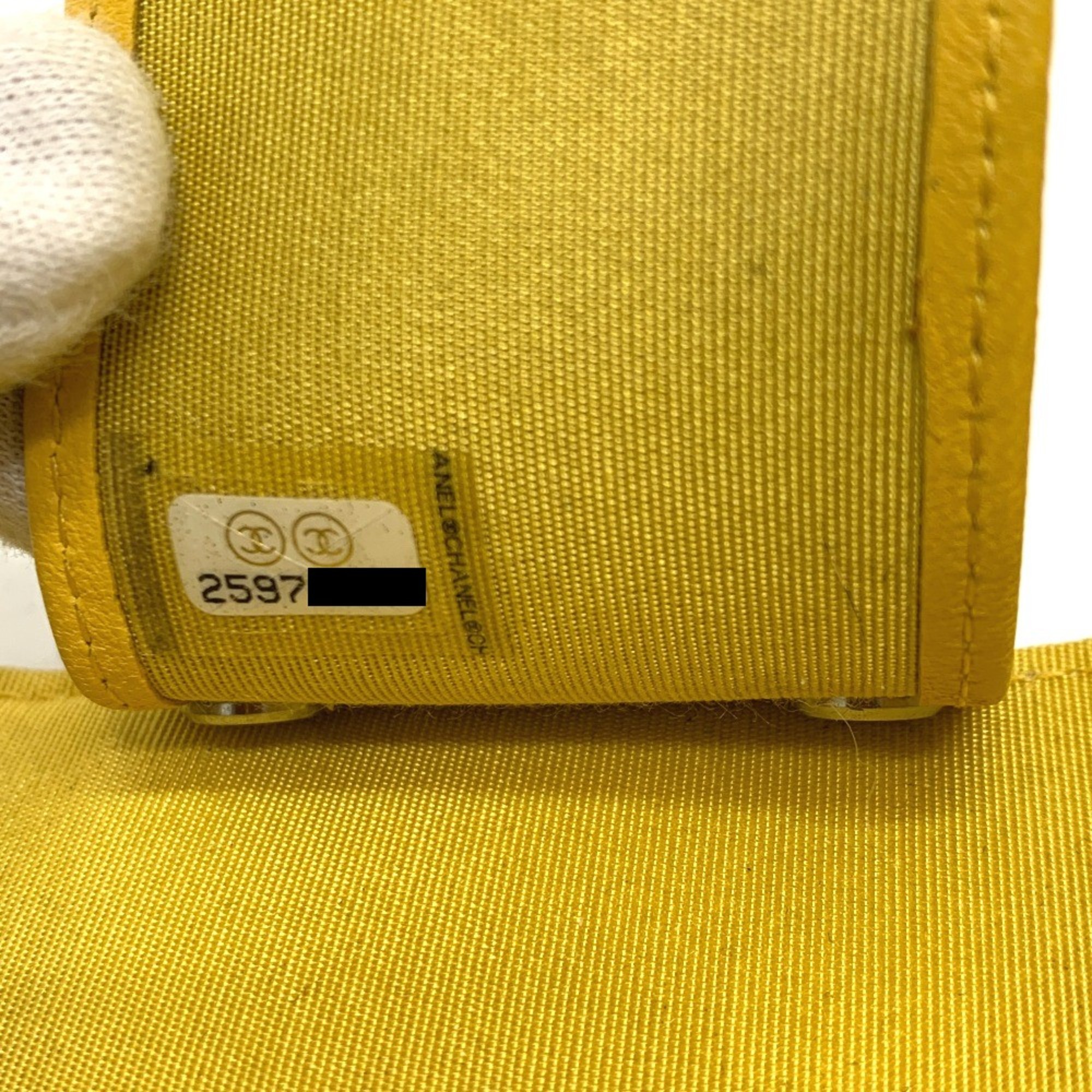 Chanel CC Mark 4 stations with key ring Key Case yellow