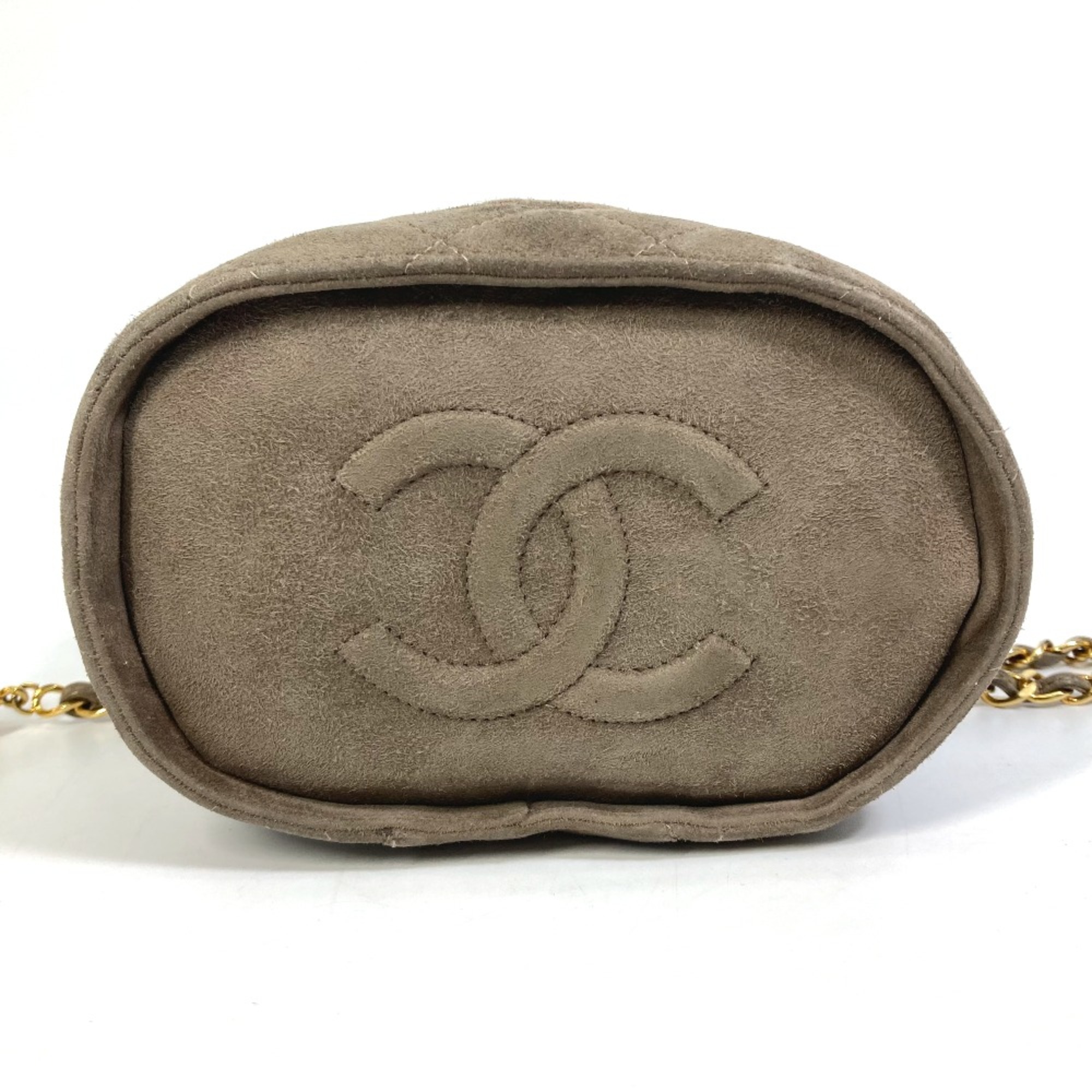 Chanel CCCC Mark Bag Vanity Type Chain Shoulder Bag Brown GoldHardware