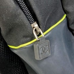 Chanel Sports line Backpack Backpack Black x neon yellow