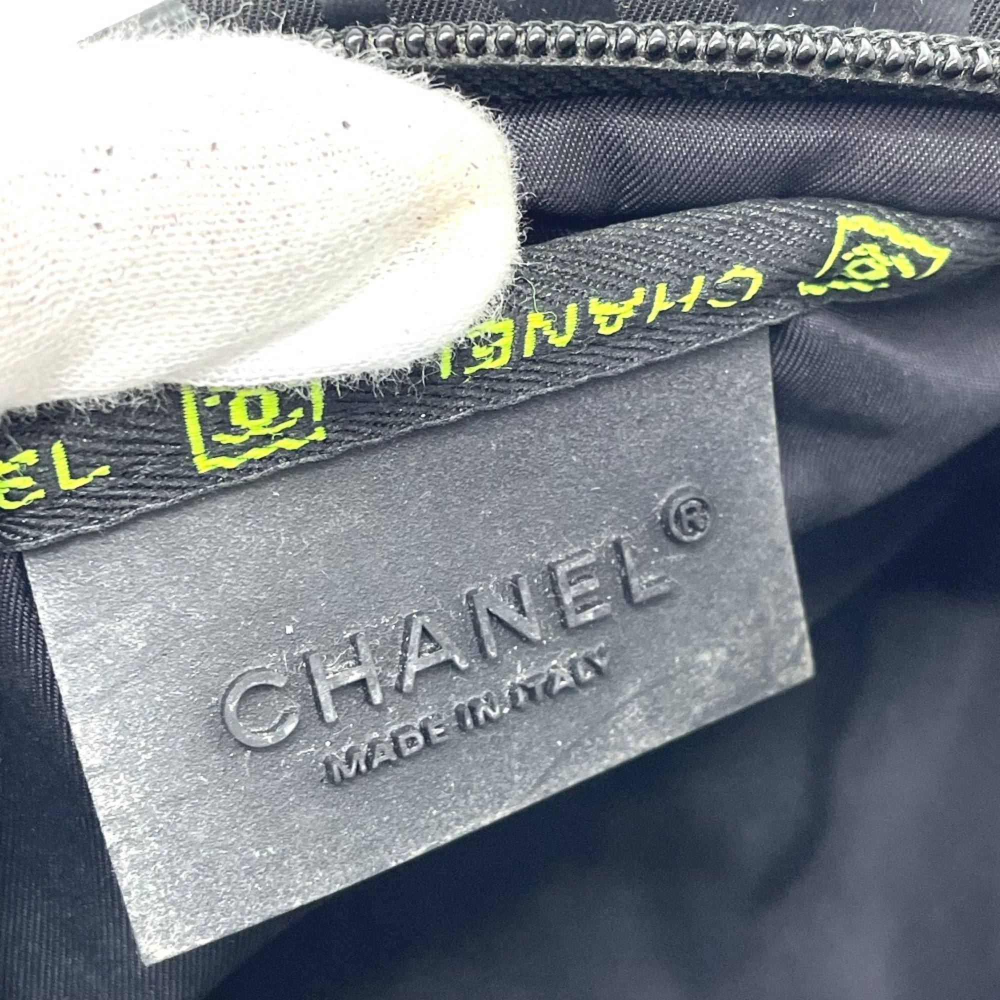 Chanel Sports line Bag Cluch Bag Pouch Black