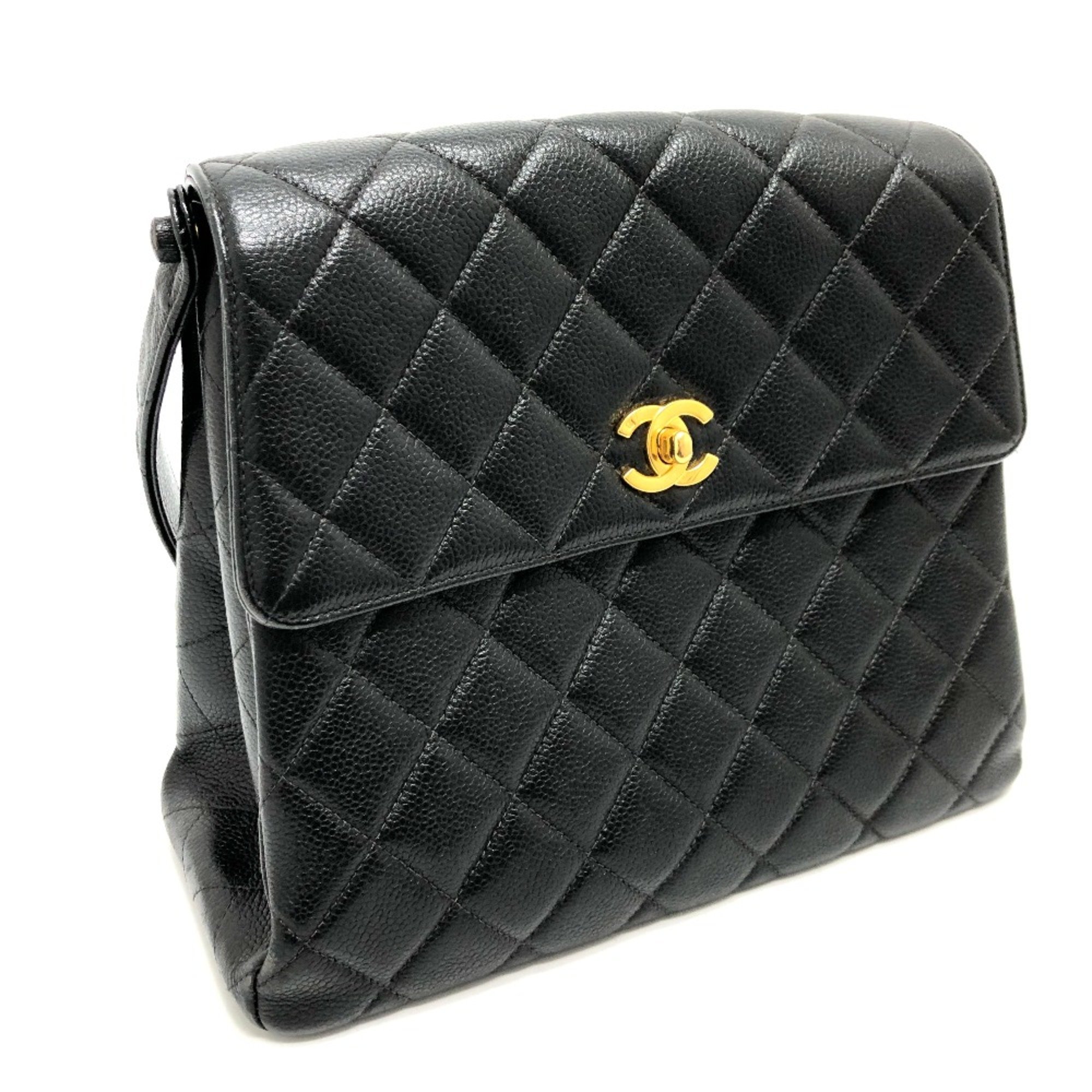 Chanel CC Mark bag shawl Shoulder Bag Black GoldHardware