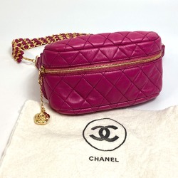 Chanel Camelia Bag Triple Chain Waist Pouch Pink Purple Based GoldHardware