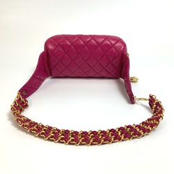 Chanel Camelia Bag Triple Chain Waist Pouch Pink Purple Based GoldHardware