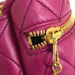 Chanel Camelia Bag Triple Chain Waist Pouch Pink Purple Based GoldHardware