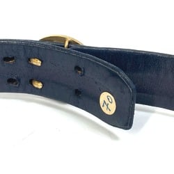 Chanel vintage Leather belt belt Navy Gold