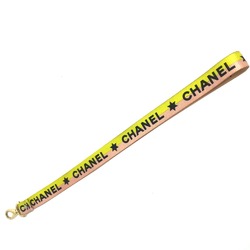 Chanel Neck strap Necklace Pink x Yellow