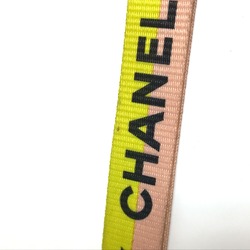 Chanel Neck strap Necklace Pink x Yellow