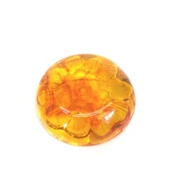 Chanel Brand accessories circle type Brooch Orange