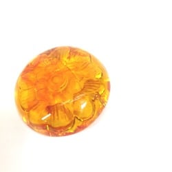 Chanel Brand accessories circle type Brooch Orange