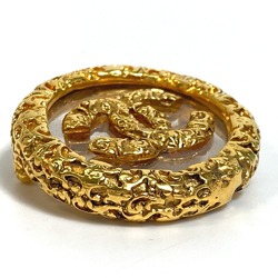 Chanel CC Mark Circle type Round type Brooch Gold