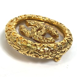 Chanel CC Mark Circle type Round type Brooch Gold