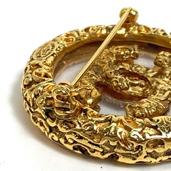 Chanel CC Mark Circle type Round type Brooch Gold