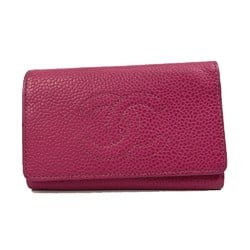 Chanel A13502 CC Mark Three fold Key Case pink