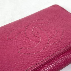 Chanel A13502 CC Mark Three fold Key Case pink