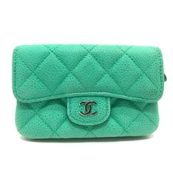 Chanel CC Mark CC Wallet coin purse Green SilverHardware