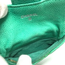 Chanel CC Mark CC Wallet coin purse Green SilverHardware