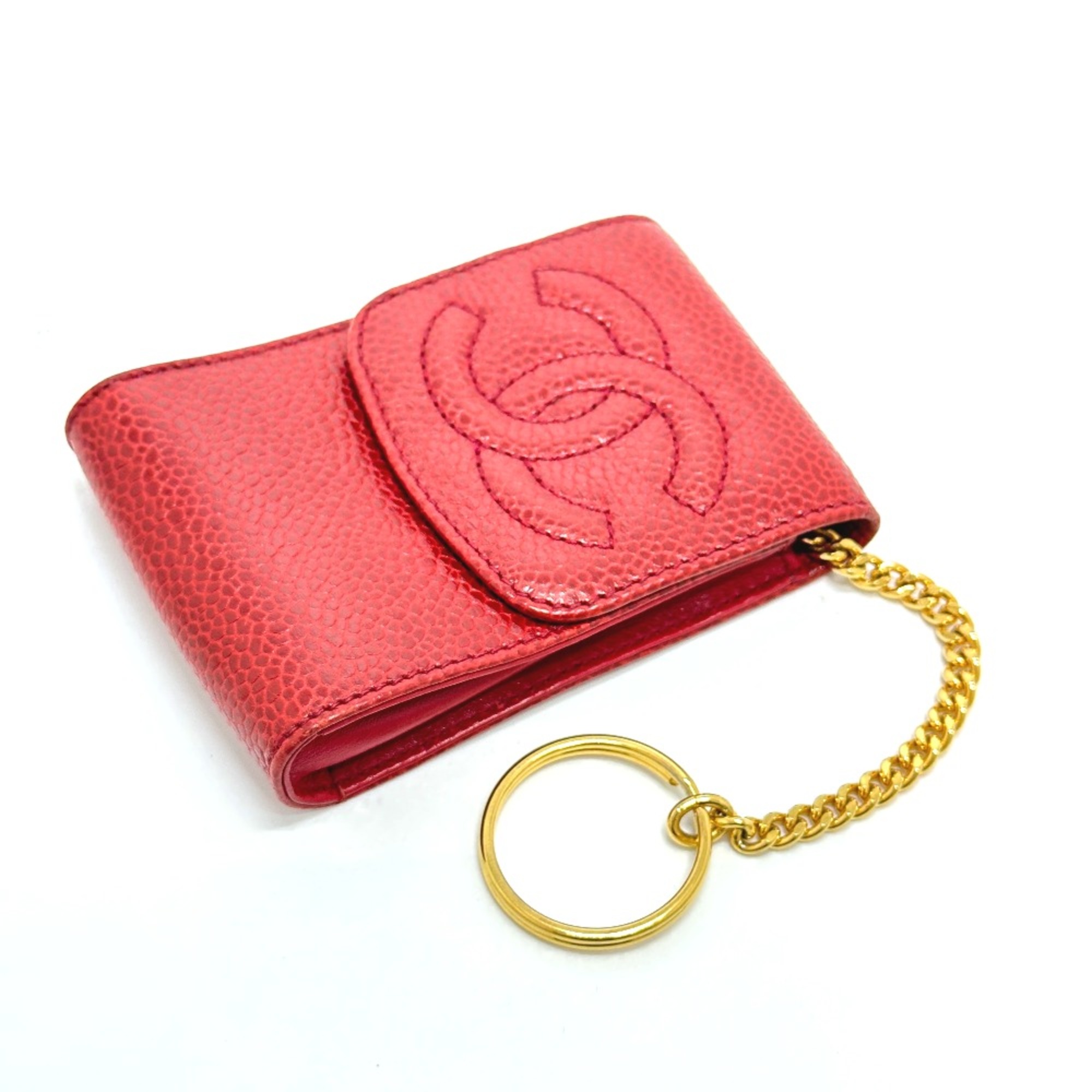 Chanel CC Mark Pouch Cigarette case Red