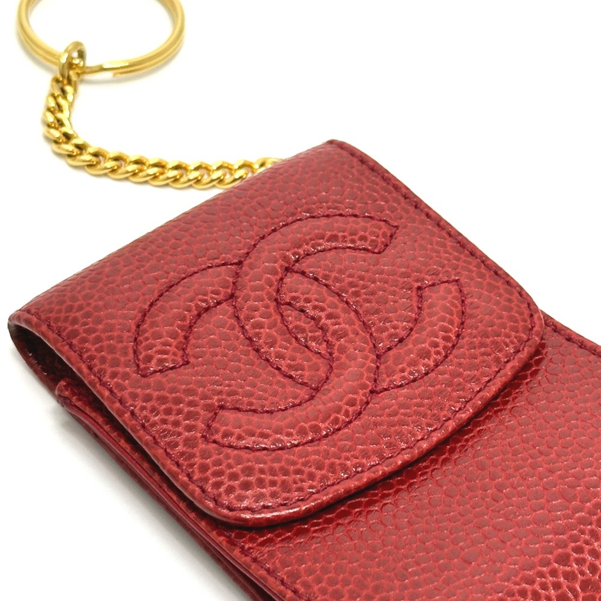 Chanel CC Mark Pouch Cigarette case Red