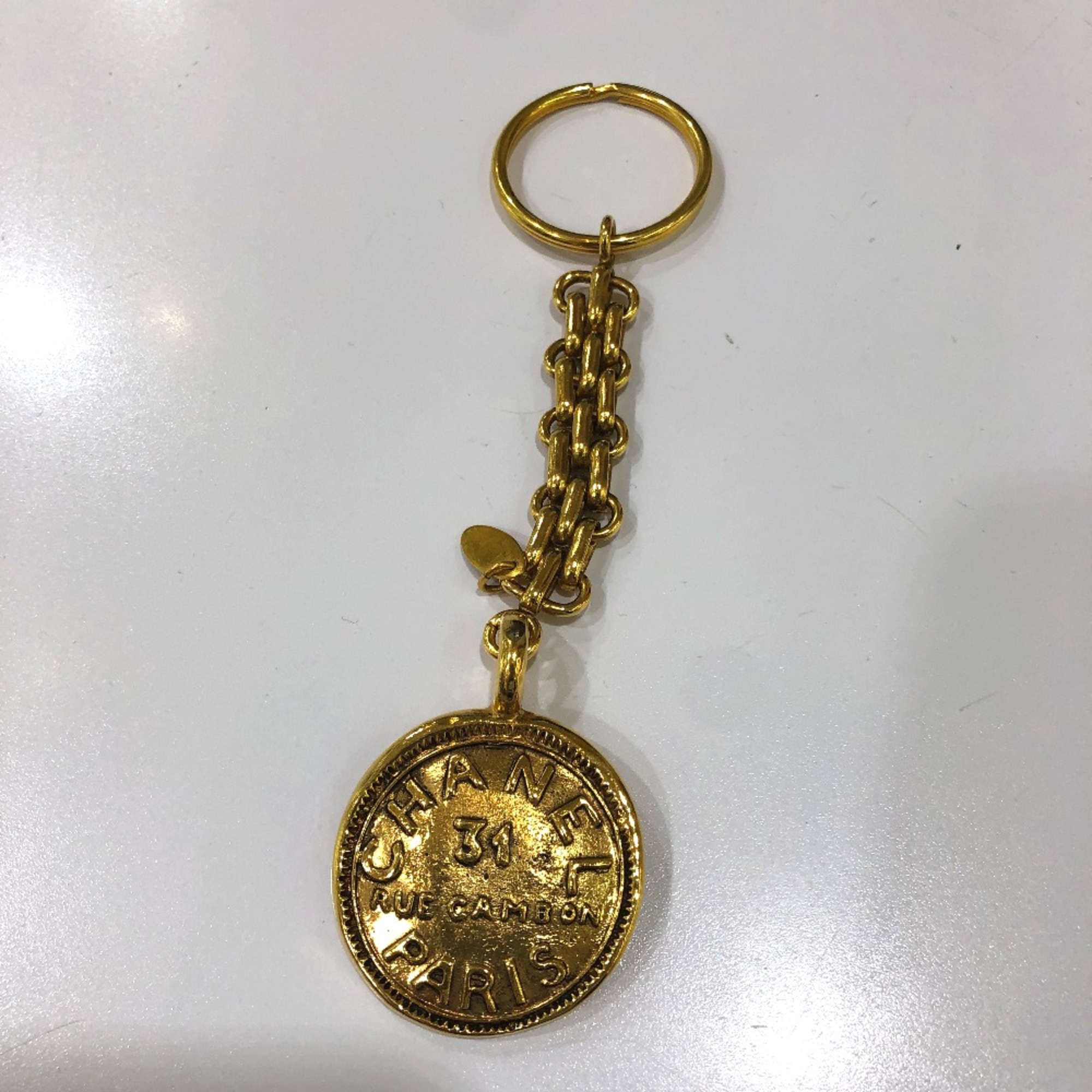 Chanel 31 vintage Bag Charm Key Holder Gold