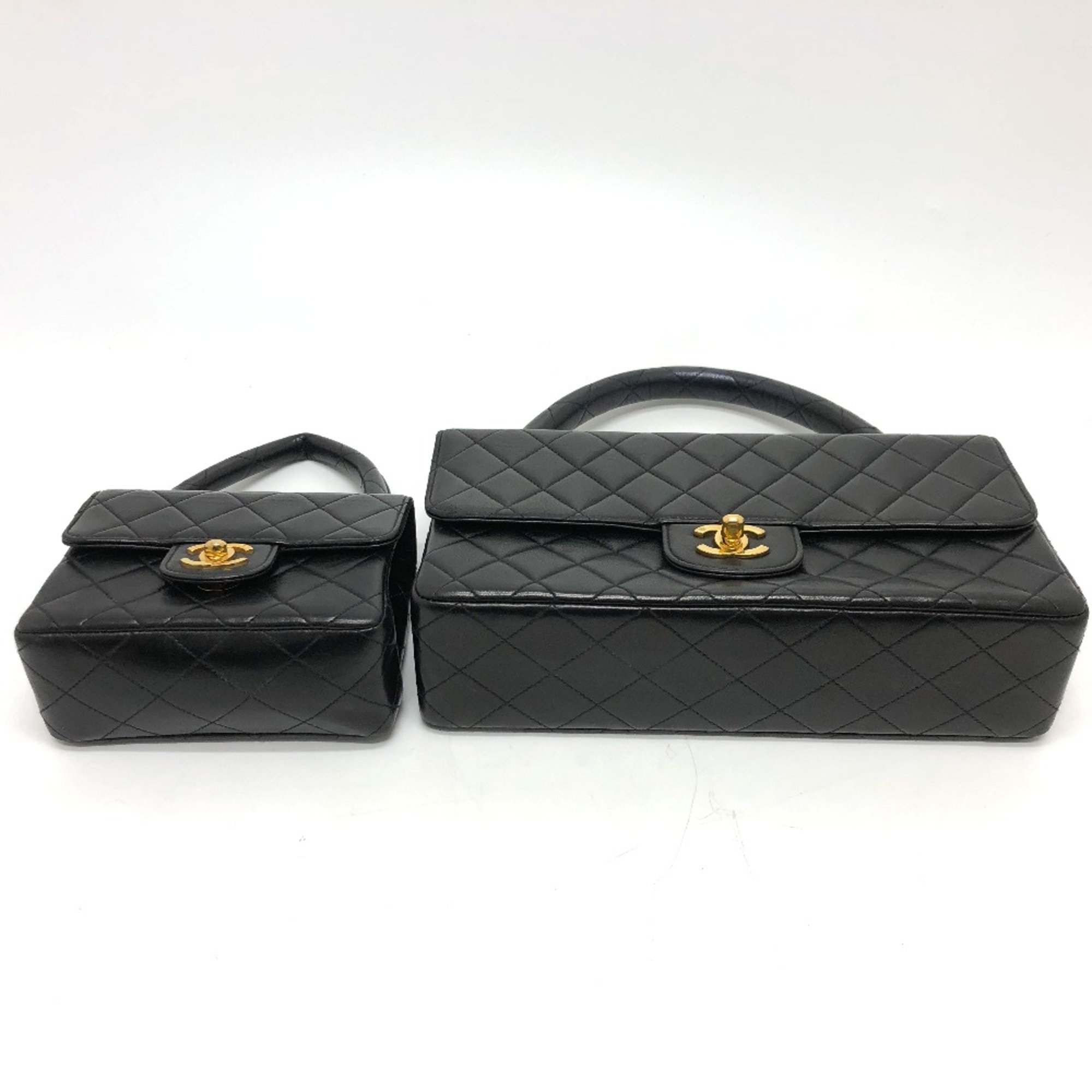 Chanel CC Mark Hand Bag Black GoldHardware