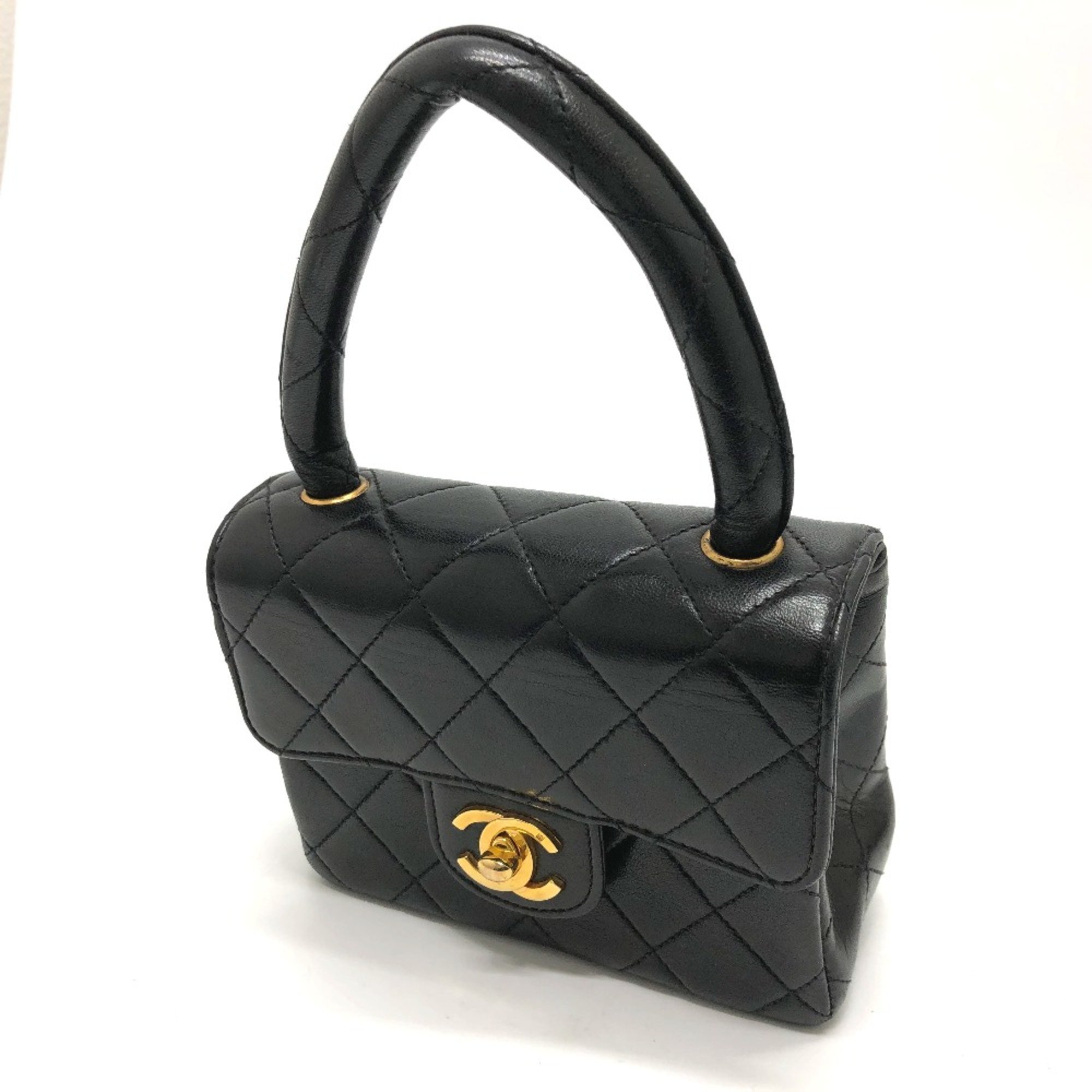 Chanel CC Mark Hand Bag Black GoldHardware