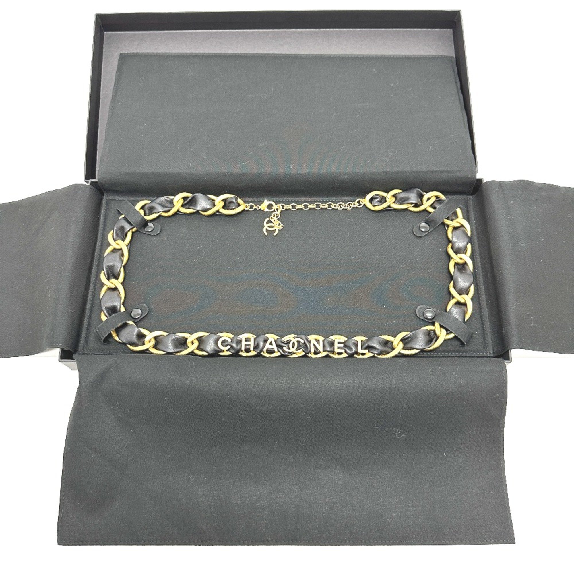 Chanel CC Mark A20P belt Black