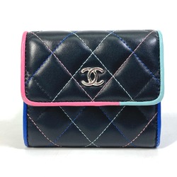 Chanel CC Mark Compact wallet Trifold wallet Black SilverHardware