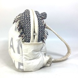 Chanel A91933 fringed bag backpack bag Backpack White